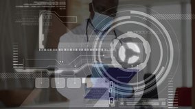 Senior male doctor reviewing digital tablet in medical office, using holographic data overlays. Healthcare, telemedicine, digital, futuristic, technology, professional, science - Powered by Shutterstock - Get 15% off with code: PIKWIZARD15