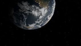 Planet Earth with visible South America at night and glowing green digital arrows in outer space. 3D render symbolizing global data transmission, cyber and digital infrastructure.vertical - Powered by Shutterstock - Get 15% off with code: PIKWIZARD15