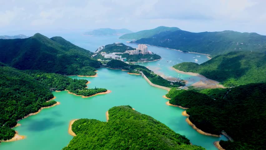 Aerial View of High Island Reservoir, Hong Kong