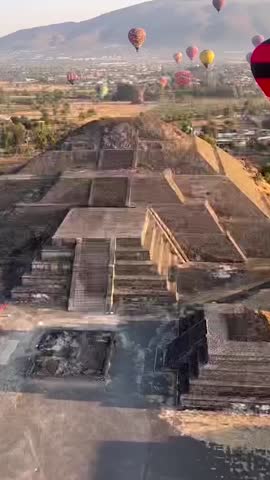 Hot Air Balloons Over Teotihuacan