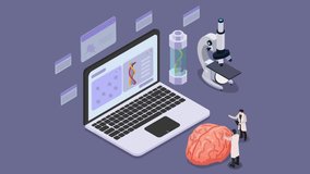 Scientific Research in Genetics and Neuroscience 3d animation cartoon - Powered by Shutterstock - Get 15% off with code: PIKWIZARD15