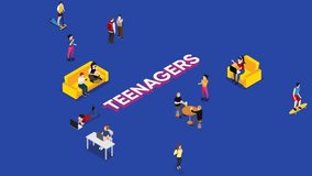 Teenagers Engaging in Various Activities 3d animation cartoon - Powered by Shutterstock - Get 15% off with code: PIKWIZARD15