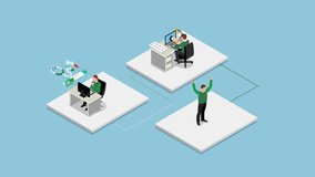 Remote Healthcare Consultation and Online Medical Support 3d animation cartoon - Powered by Shutterstock - Get 15% off with code: PIKWIZARD15