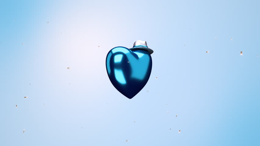 Celebrate Father's Day with a stunning looping 3D animation set against a blue background with a particle effect.