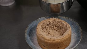 mushroom soup in bread pouring mushroom soup with cream into a loaf of bread Transcarpathian food beautiful presentation - Powered by Shutterstock - Get 15% off with code: PIKWIZARD15