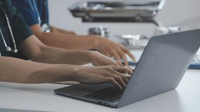 Two asian women doctors discuss meeting doctor's office medical clinic looking x-ray film consulting patient disease. Asian medical lab young women talking together discussing healthcare teamwork - Powered by Shutterstock - Get 15% off with code: PIKWIZARD15