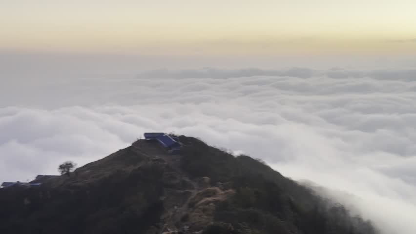 Above the cloud Heaven mesmerizing Nepal Himalayas sky