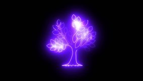 Cyber Tree of Life, Neon Energy Tree, Modern Digital Tree Icon – Neon Nature Icon with Electric Glow on Dark Background, 4k animation - Powered by Shutterstock - Get 15% off with code: PIKWIZARD15