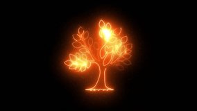 Futuristic Neon Tree of Life, Cyber Tree of Life, Neon Energy Tree, Modern Digital Tree Icon – Neon Nature Icon with Electric Glow on Dark Background - Powered by Shutterstock - Get 15% off with code: PIKWIZARD15