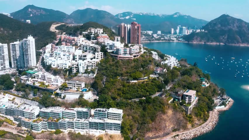 Panoramic Aerial View of Repulse Bay, Hong Kong Island