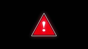 Attention sign with black background. red alert Danger Warning. Hazard Warning Animation. alert sign animation on transparent. - Powered by Shutterstock - Get 15% off with code: PIKWIZARD15