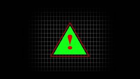 Attention sign with black background. Danger Warning. Hazard Warning Animation. alert sign animation on transparent. 4K video - Powered by Shutterstock - Get 15% off with code: PIKWIZARD15
