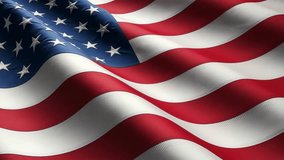 Animated United States Flag with Soft Fabric Folds. Realistic USA Flag with Gentle Waving Motion and Shadows - Powered by Shutterstock - Get 15% off with code: PIKWIZARD15