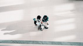 Business, people and hands together in circle for celebration of company achievement, financial goals and applause. Above, employees and team with huddle for partnership, project support or community - Powered by Shutterstock - Get 15% off with code: PIKWIZARD15