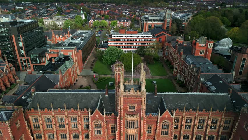 Reversing overhead aerial video of Queen