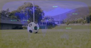 female soccer player positioning foot on soccer pitch, showing neon grid data for sports analytics. Athlete, performance, technology, analysis, biomechanics, fitness, motion - Powered by Shutterstock - Get 15% off with code: PIKWIZARD15