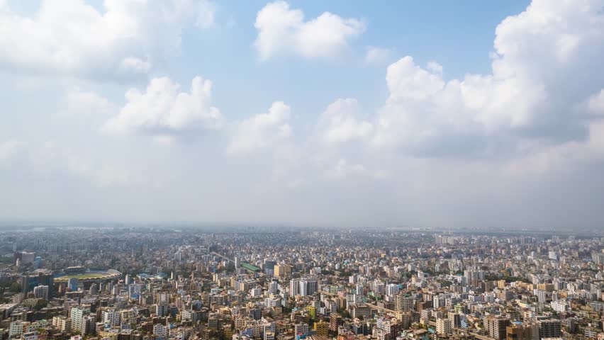 A stunning high-altitude drone view capturing Dhaka’s growing skyline and vast urban environment in vivid detail.