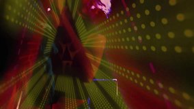 Male DJ mixing console, female singer holding microphone under laser LED projections in music show. Nightclub, performance, vibrant, audiovisual, entertainment, dynamic, immersive - Powered by Shutterstock - Get 15% off with code: PIKWIZARD15