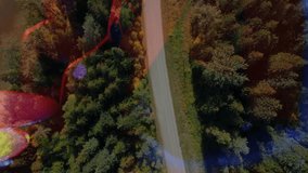 Two singers performing on forest road, featuring winding path, lighting overlay for music marketing. Nature, performance, music, artistry, outdoor, vibrant, creative - Powered by Shutterstock - Get 15% off with code: PIKWIZARD15