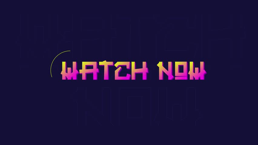 Watch Now animated in a smooth rolling style to grab attention and drive viewers to take action. Ideal for call-to-action screens, promos, and video highlights.