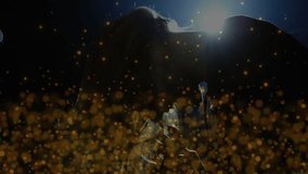 female singer performing with mic on stage under spotlight, featuring marketing, golden particles. Dramatic, evocative, atmospheric, cinematic, performance, spotlight, glow - Powered by Shutterstock - Get 15% off with code: PIKWIZARD15