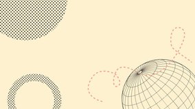 Abstract animation footage featuring a hand holding a puzzle piece with a globe and wavy lines against a soft pastel background showcasing creativity and problem-solving - Powered by Shutterstock - Get 15% off with code: PIKWIZARD15