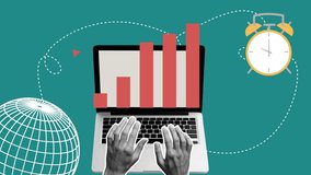 Hands Analyzing Data on Digital Graph with Clock and World Globe Representing Time Management and Global Trends in Business Environment - Powered by Shutterstock - Get 15% off with code: PIKWIZARD15