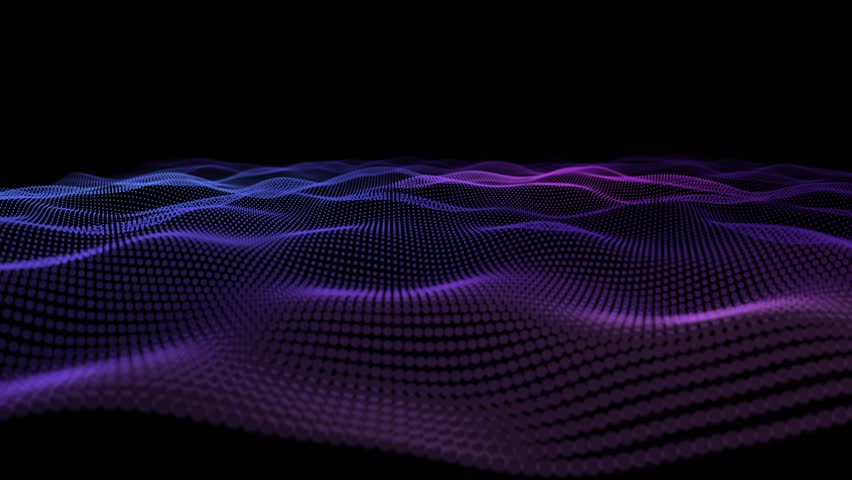 Futuristic background wave motion with small dots. Digital technology concept. Abstract wave with color particles and DOF. Big data. - Powered by Shutterstock - Get 15% off with code: PIKWIZARD15