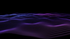 Futuristic background wave motion with small dots. Digital technology concept. Abstract wave with color particles and DOF. Big data. - Powered by Shutterstock - Get 15% off with code: PIKWIZARD15
