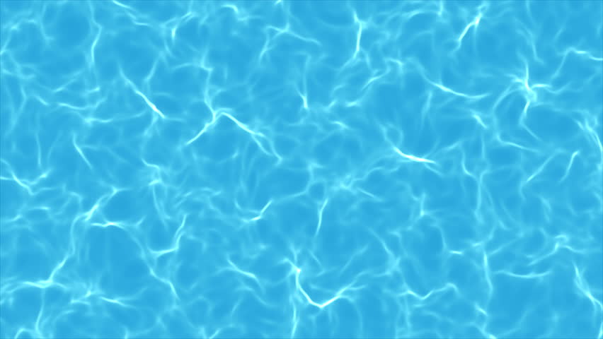 Blue water surface ripples and waves background. Water waves flowing with light reflections, swimming pool, sea, and ocean. Clear water caustic, splashes, and waves top view. Summer holidays. 4k loop.