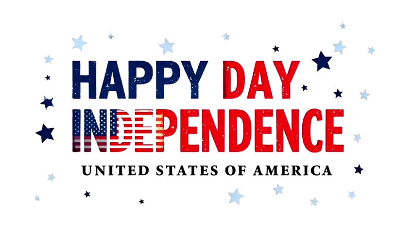 Independence Day, United States, America, American, USA Text Letter Typography Calligraphy Word 