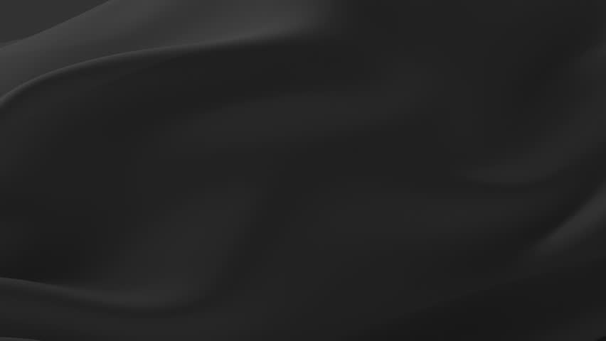Abstract tenderness black grey silk background luxury wave cloth satin pastel color fabric. Liquid wave aqua splash, wavy fluid texture. Fluttering material. 3D ads animation motion design wallpaper