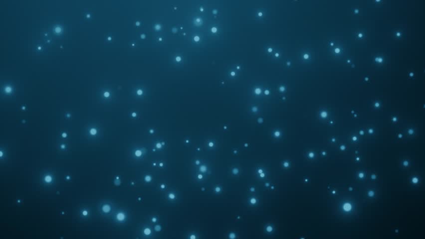 Blue dot background with falling particle animation, abstract concept of innovation and modern technologies