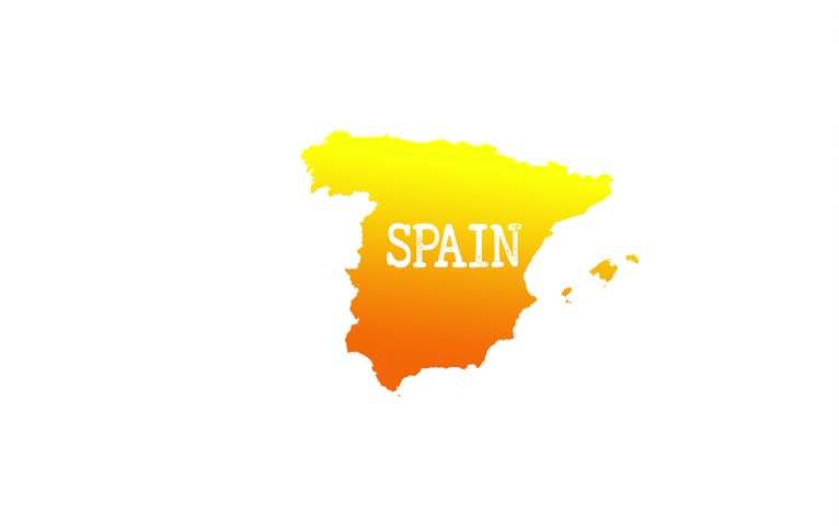 Creative Graphic Depicting Spain and Its Cities in Word Cloud Style