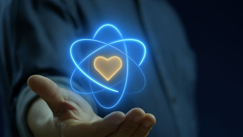 Core Value concept for the clearly stated principles about the organization's vision, mission, and principles. Businessman shows animated glowing neon line of Core Value icon on virtual screen.