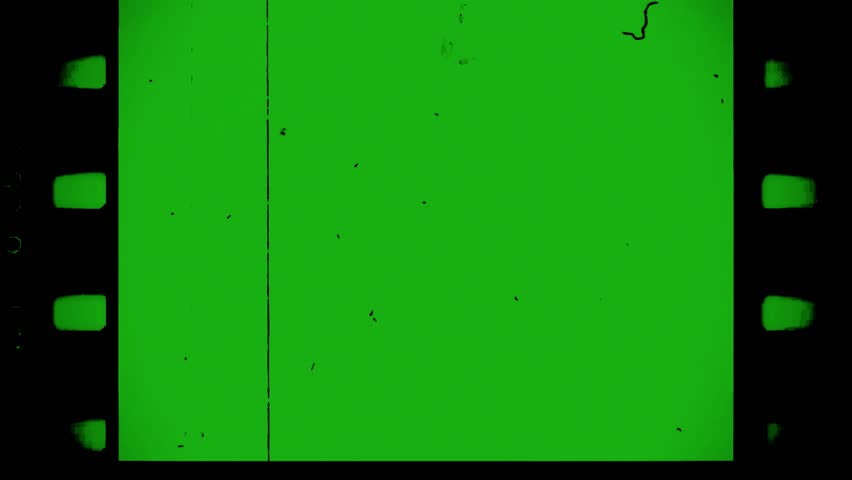  vertical movement of 2d classic old negative film, green screen template of movie film strips, chroma key overlay adjustment layer