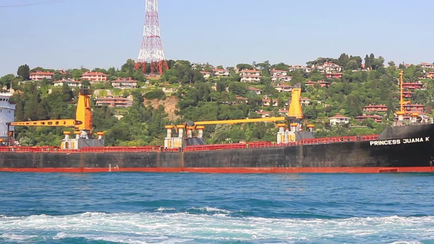 ISTANBUL - JUNE 22: Bulk carrier ship PRINCESS JUANA K (IMO: 7806881, Panama) on