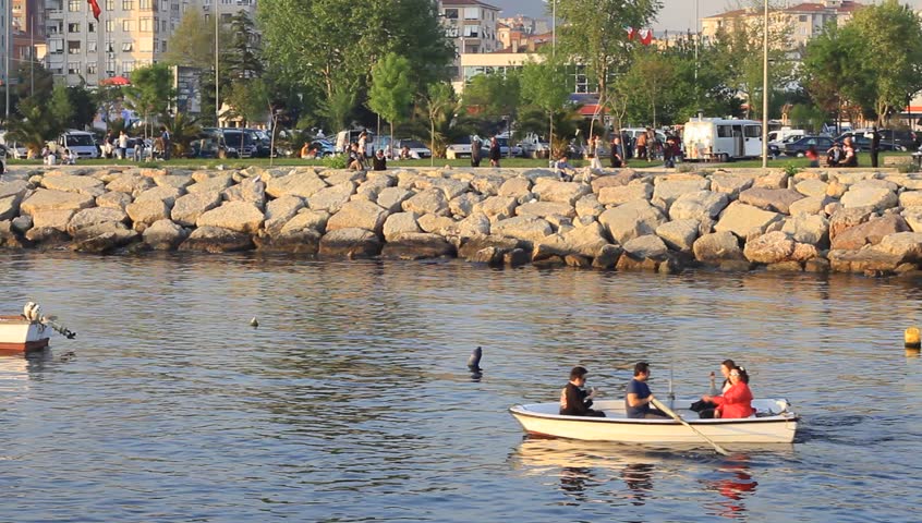 ISTANBUL - MAY 15: Maltepe coastline over the weekend on May 15, 2011 in