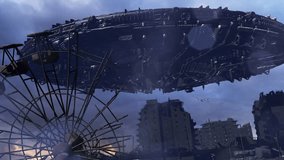 Giant alien spaceship over ruined city

Massive UFO hovers above a destroyed urban area filled with rubble and chaos.
 - Powered by Shutterstock - Get 15% off with code: PIKWIZARD15