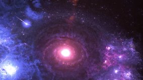 Galaxy with Cosmic Trail

A stunning spiral galaxy with vibrant purple and blue hues, accompanied by a bright celestial object leaving a cosmic trail across the space.
 - Powered by Shutterstock - Get 15% off with code: PIKWIZARD15