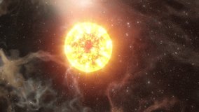 A powerful sun-like star emitting bright energy in the vast universe. - Powered by Shutterstock - Get 15% off with code: PIKWIZARD15