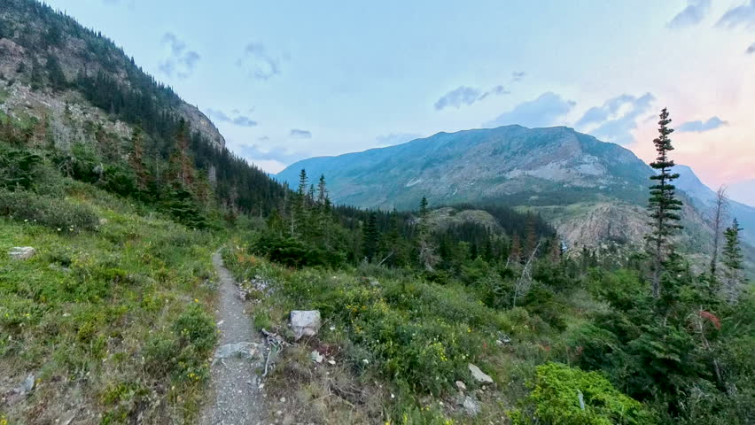 Views of Morning Light Over Glacier in Glacier National Park