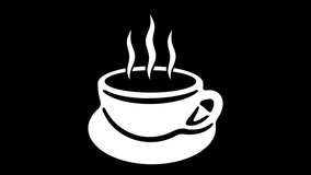 Coffee, cup and mug, beverage, drinking and drink, graphic animation. White. Alpha channel. Transparent background motion design. 4K resolution - Powered by Shutterstock - Get 15% off with code: PIKWIZARD15
