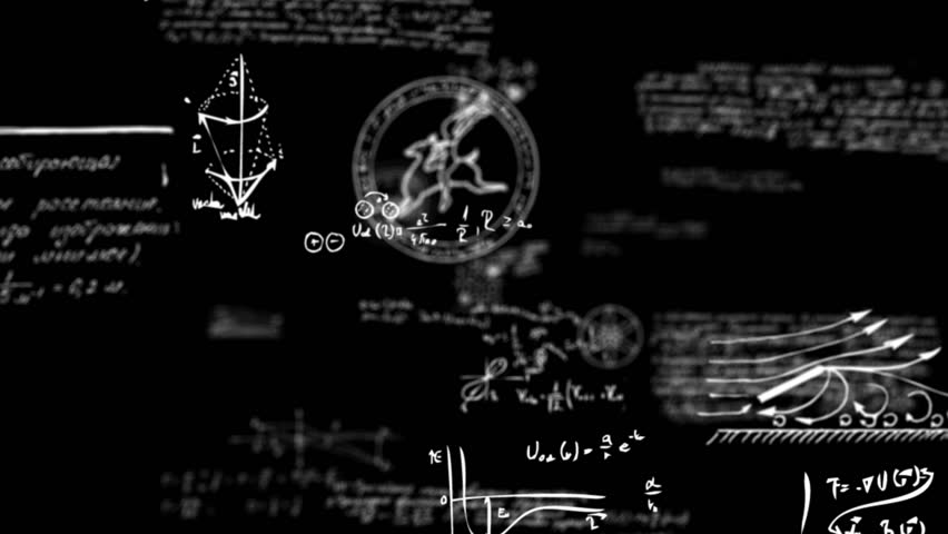 Scientific math problems flying at screen with astrology video - Powered by Shutterstock - Get 15% off with code: PIKWIZARD15