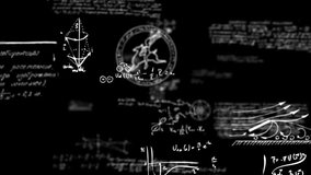 Scientific math problems flying at screen with astrology video - Powered by Shutterstock - Get 15% off with code: PIKWIZARD15