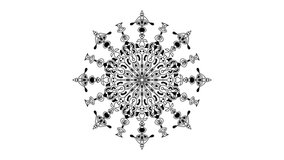Mandala moving slowly rotating. Abstract circular monochrome mandala pattern in black and white. Animation. - Powered by Shutterstock - Get 15% off with code: PIKWIZARD15