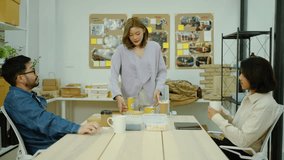 Asian business team discussion reusable product in office, start up eco-friendly business, environmental protection, sustainable business model, ESG strategy, meeting, warming social issues project - Powered by Shutterstock - Get 15% off with code: PIKWIZARD15