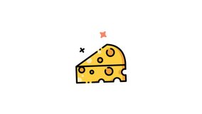 Wedge of cheese on a wooden board, displaying texture and deliciousness. Ideal for food blogs, menus, or culinary designs. icon animation design - Powered by Shutterstock - Get 15% off with code: PIKWIZARD15