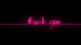 "Thank You Neon colour Line Art Animation. Minimalist Hand Drawn Style". Thank you symbol animation. - Powered by Shutterstock - Get 15% off with code: PIKWIZARD15
