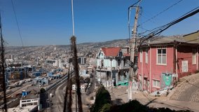 Chile Valparaiso beach sea foam, morning drone view - Powered by Shutterstock - Get 15% off with code: PIKWIZARD15
